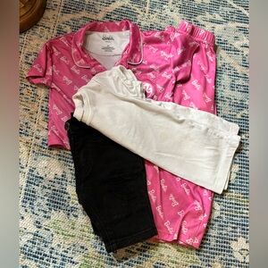 Pink Barbie pajama bundled with Black Pants and White Top for day play